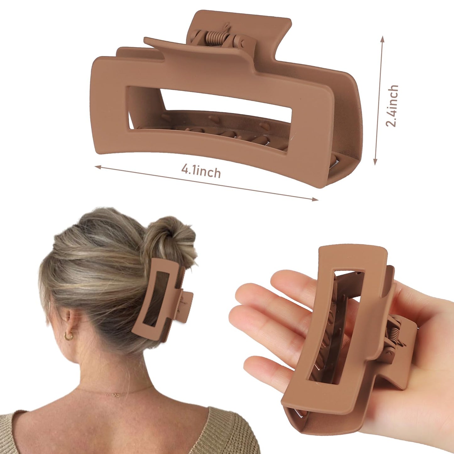 Generic acrylic banana jaw clips showing open hinge