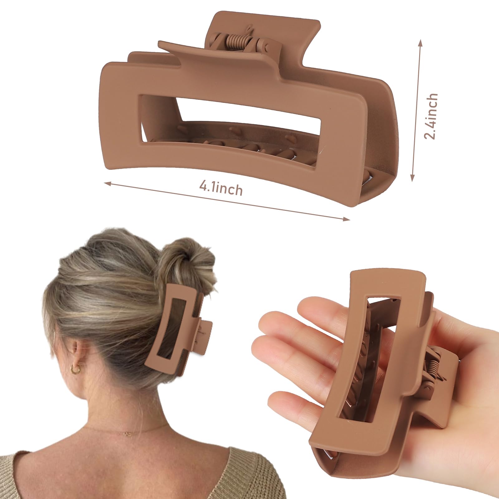 Generic acrylic banana jaw clips showing open hinge