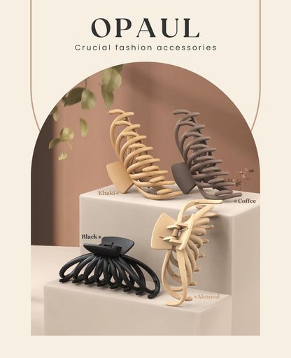 Opaul hair clips in blonde caramel chestnut and black colors