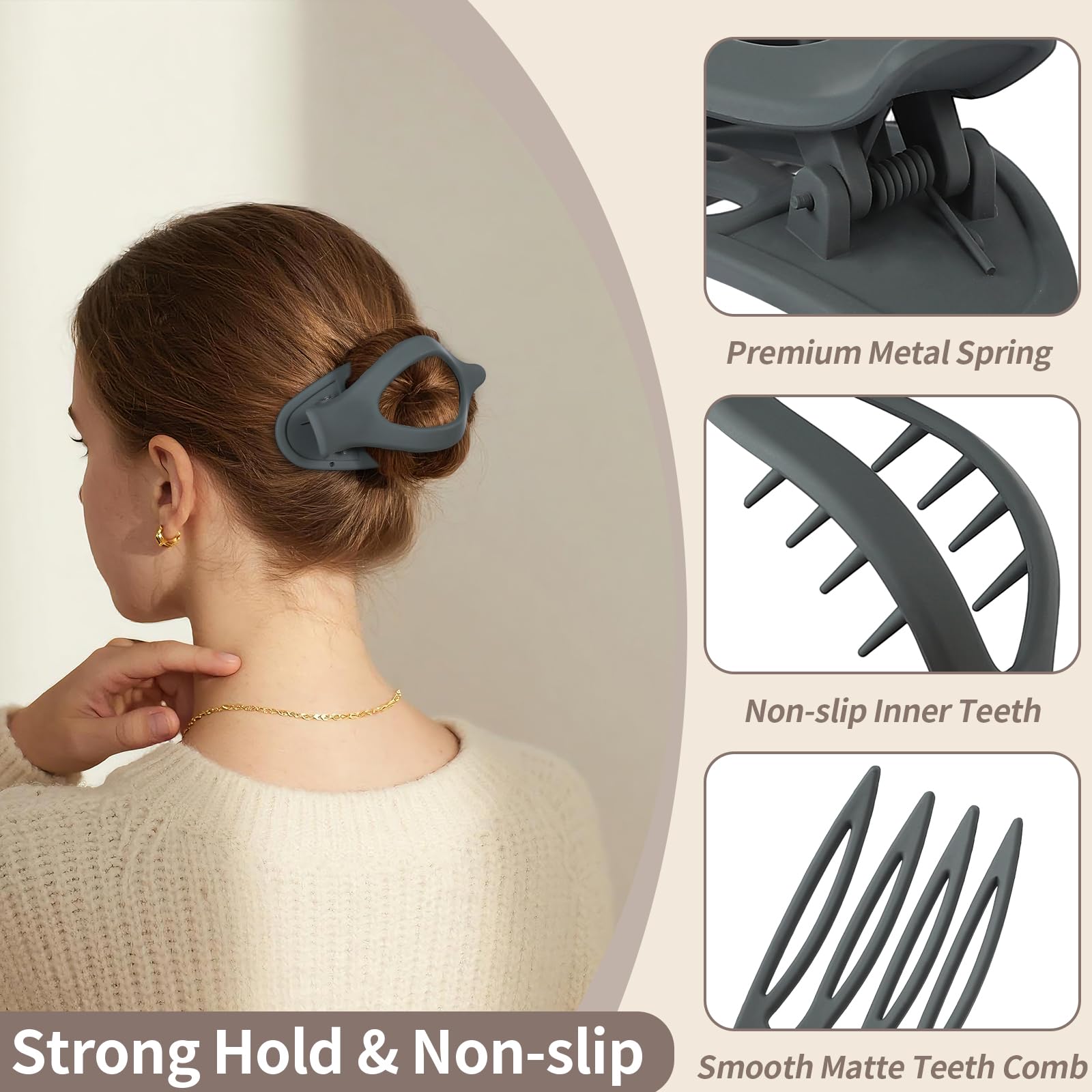 Assorted colors of Mandydov flat hair clips for women