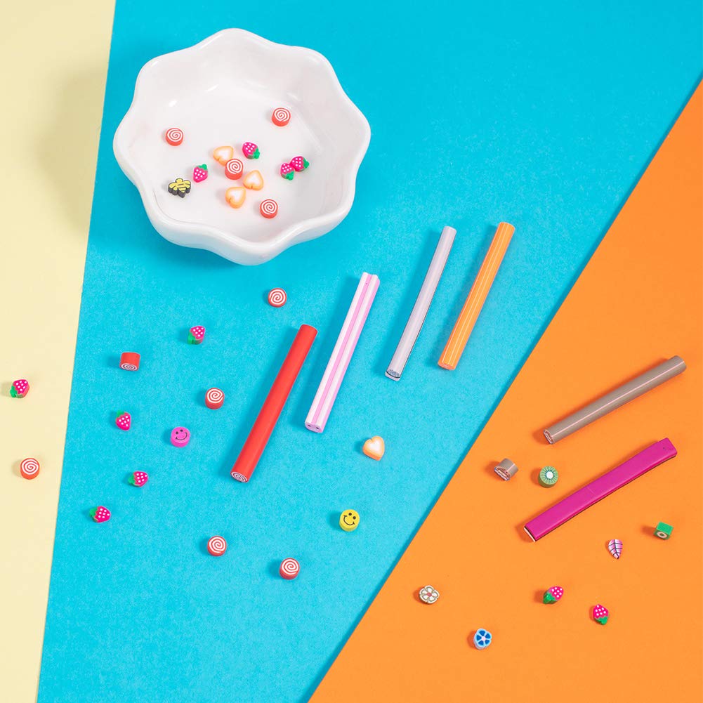 Three dimensional custom nail art design using thin colorful clay slices