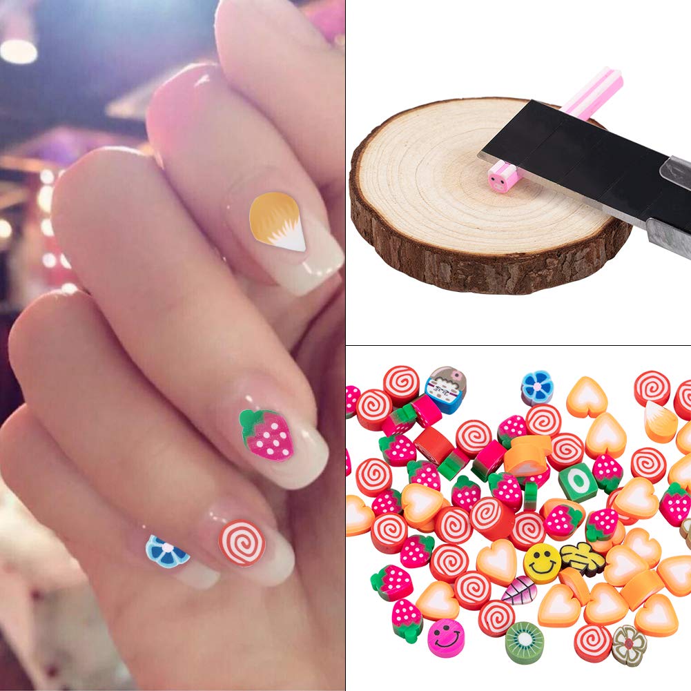 Premium fimo clay rods used as colorful textured additions for homemade slime