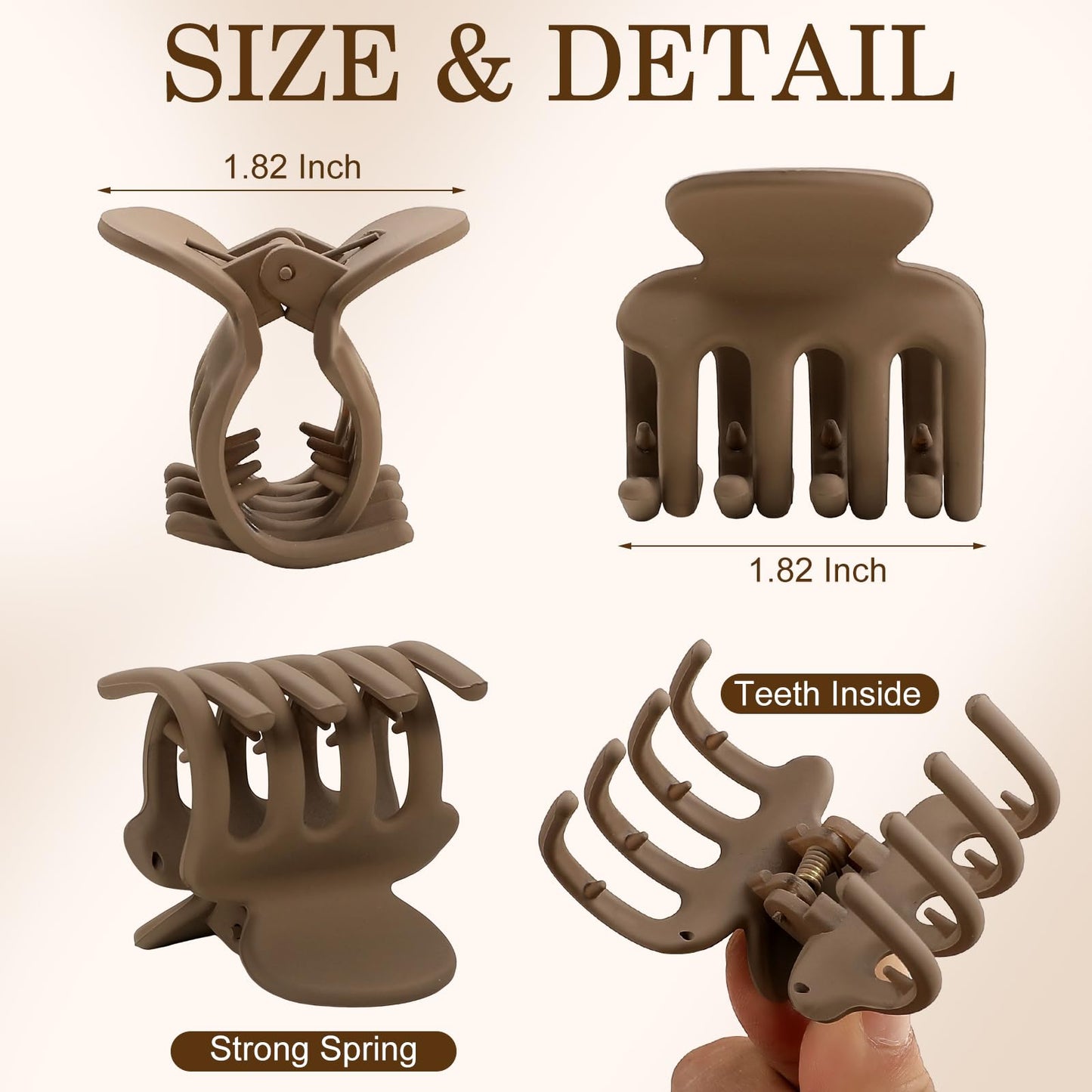Sisiaipu colorful mini claw clips showing the durable metal spring mechanism