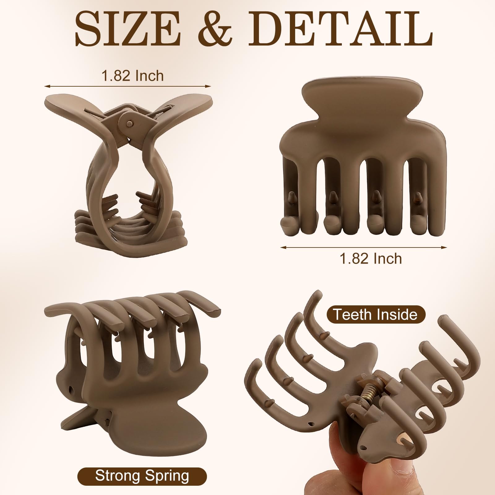 Sisiaipu colorful mini claw clips showing the durable metal spring mechanism