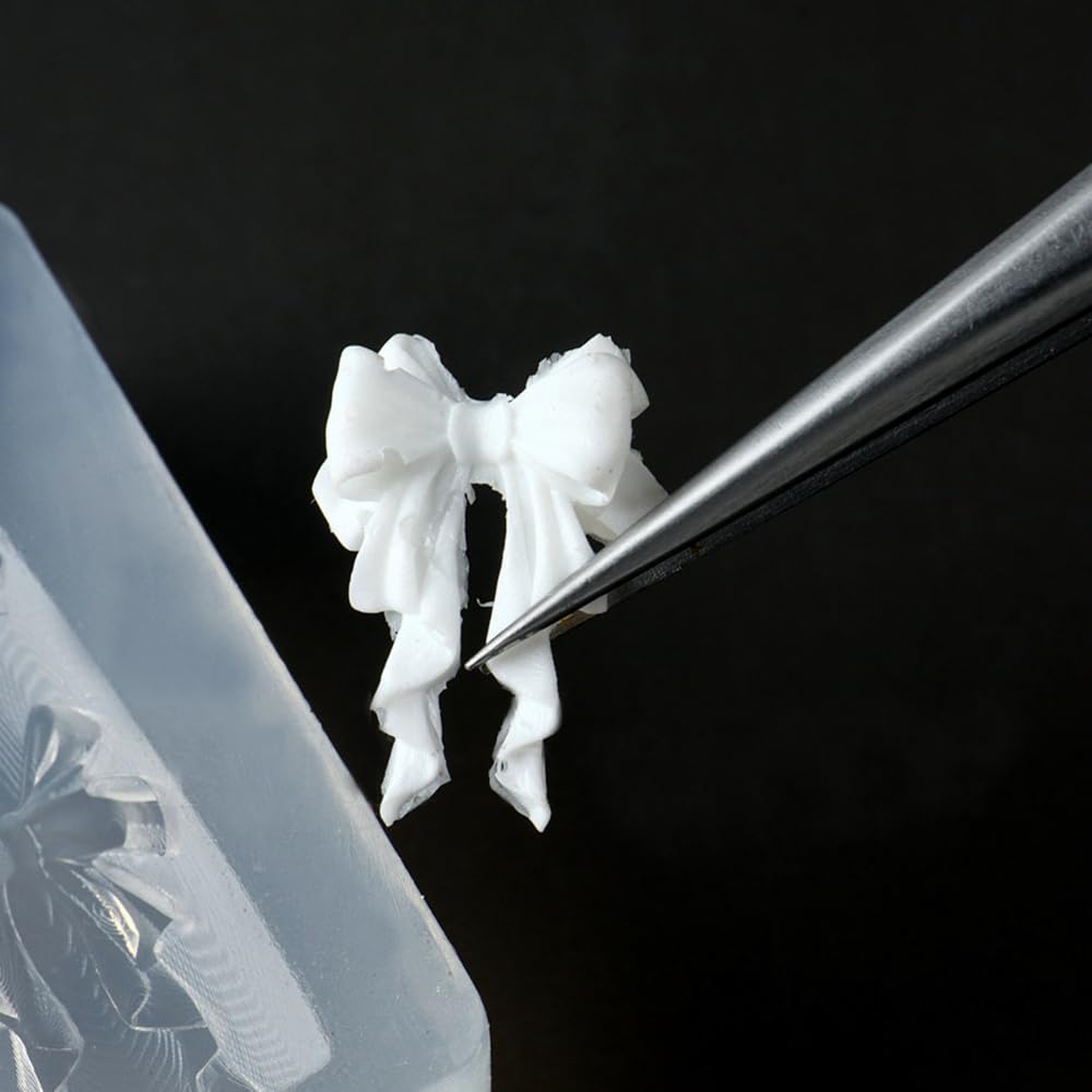 Silicone nail mold for 3D acrylic nail charms