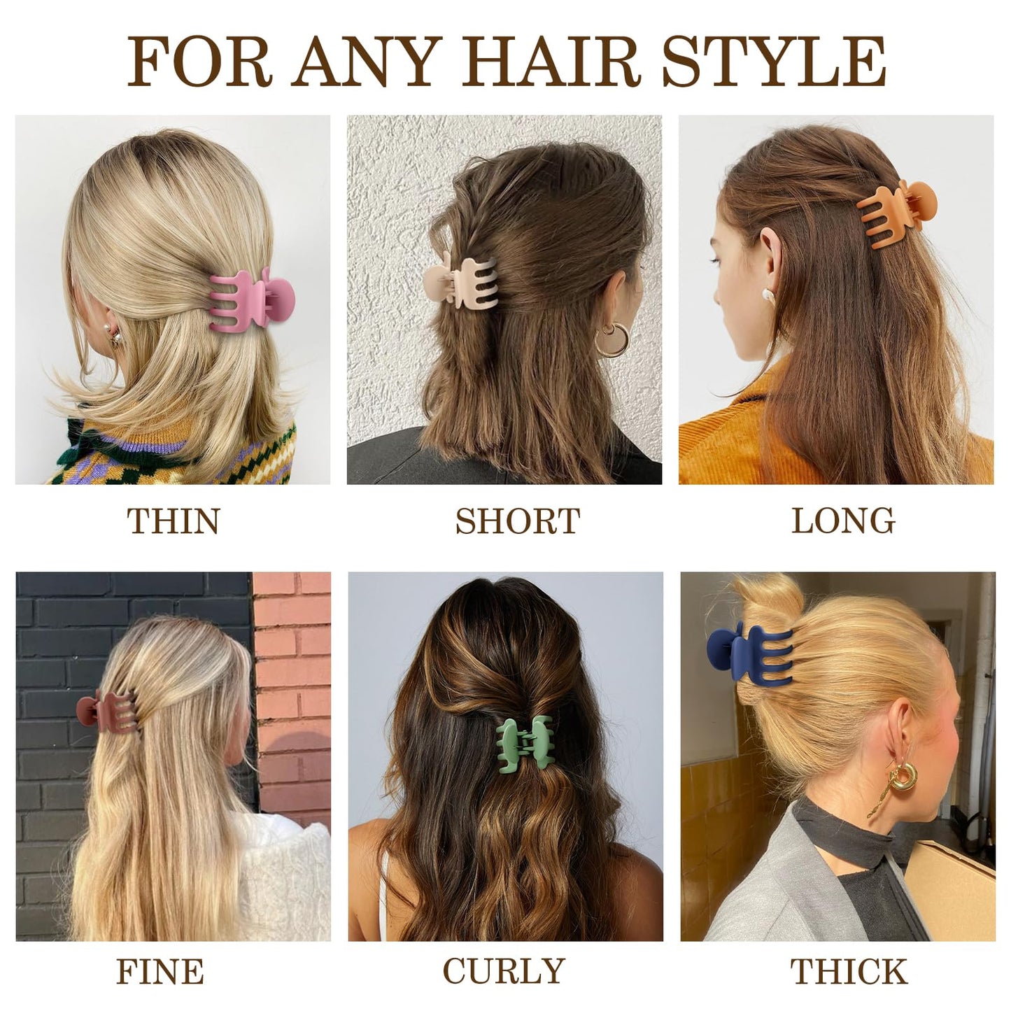 Sisiaipu non slip hair styling clamps for secure half up hairstyles