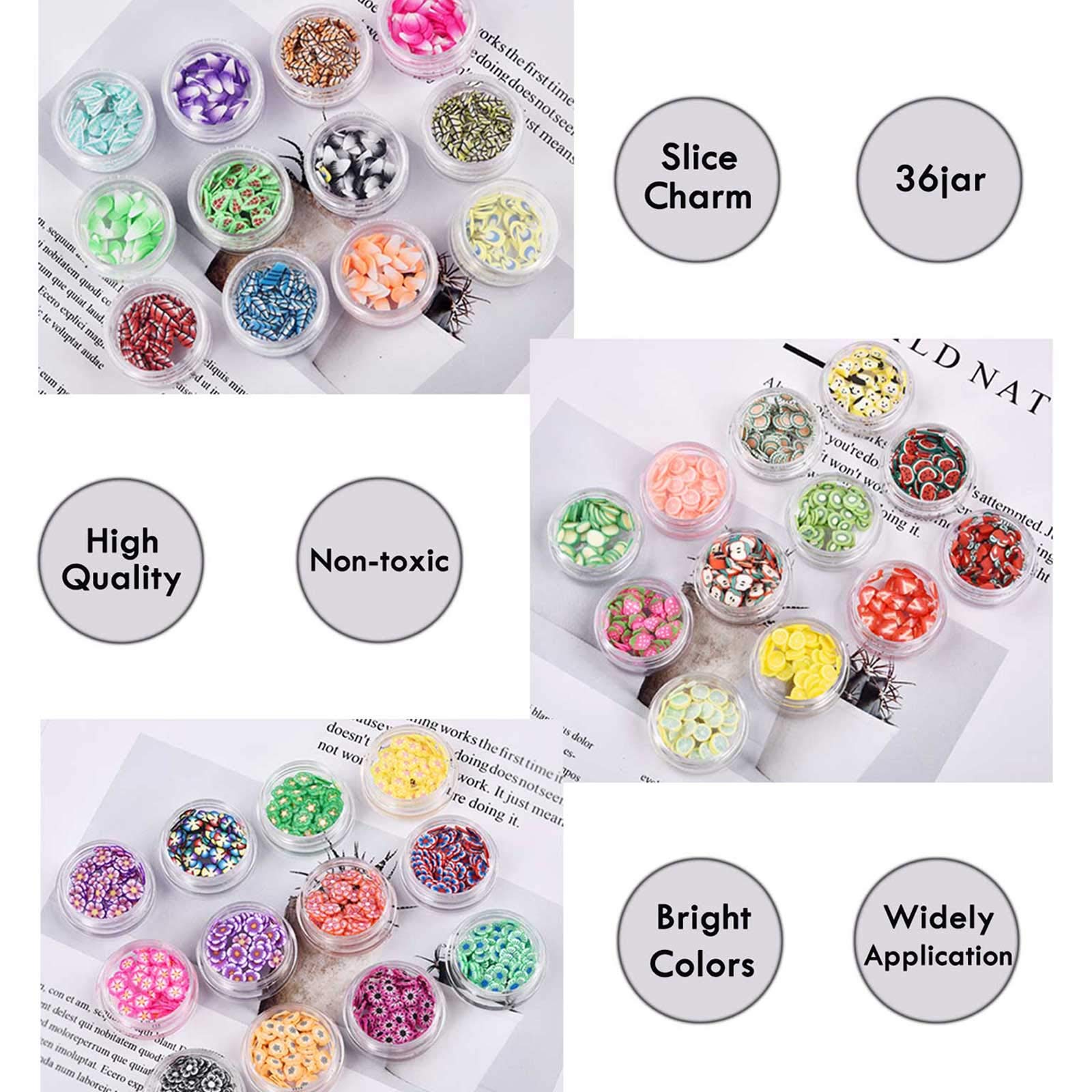 Close up view of safe polyvinyl chloride resin confetti used for textured DIY slime making.