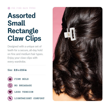 Gimme Beauty mini claw clips for fine hair pack of six