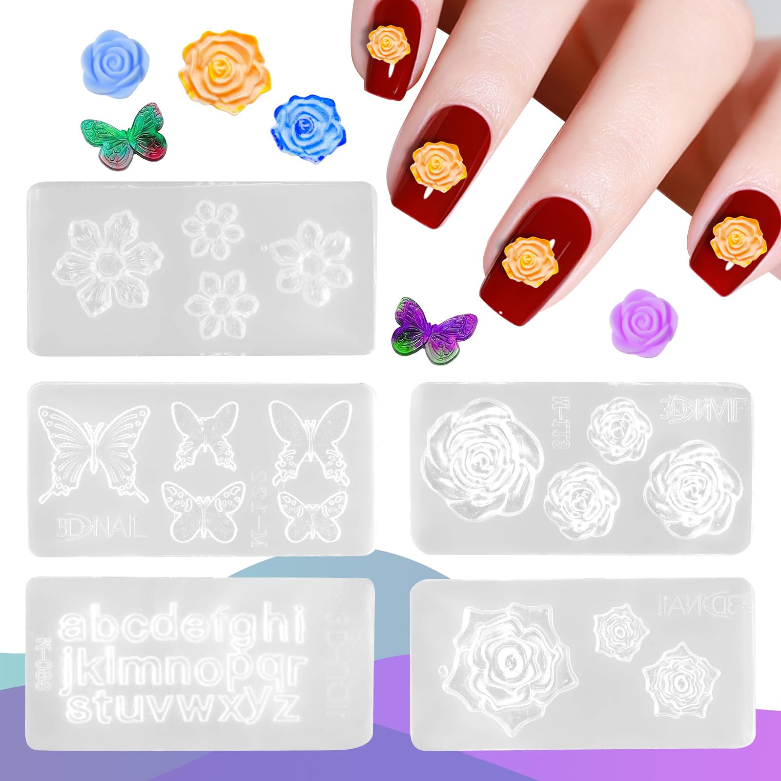 Detailed view of plumeria flower nail art template