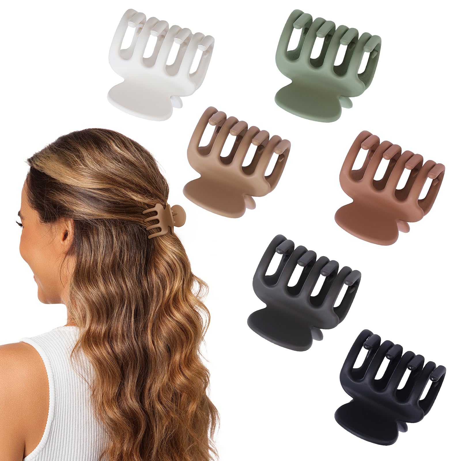 Packaging of Kaund 6 pieces hair clips imported USA