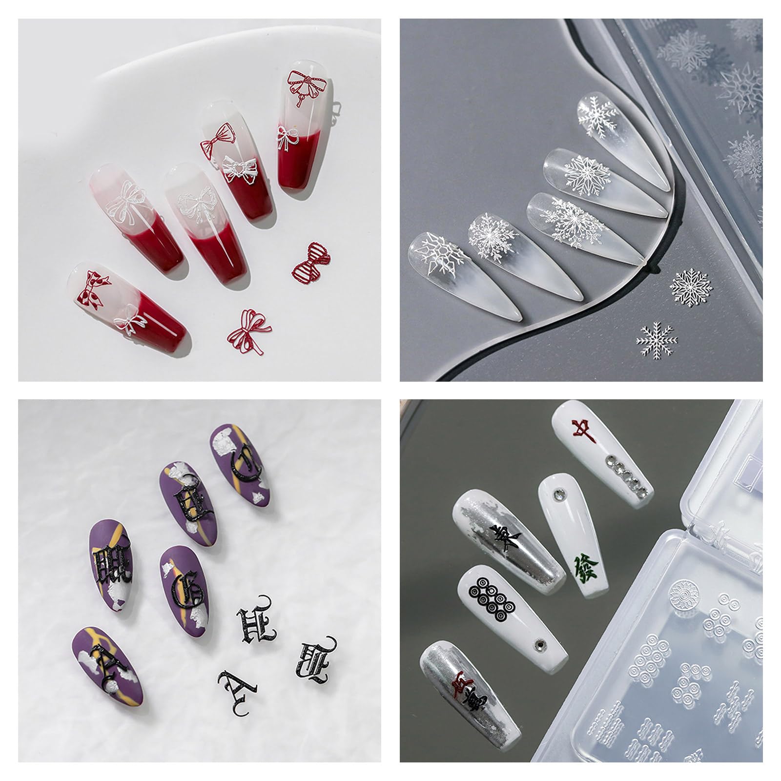 Close up of butterfly nail art mold pattern details