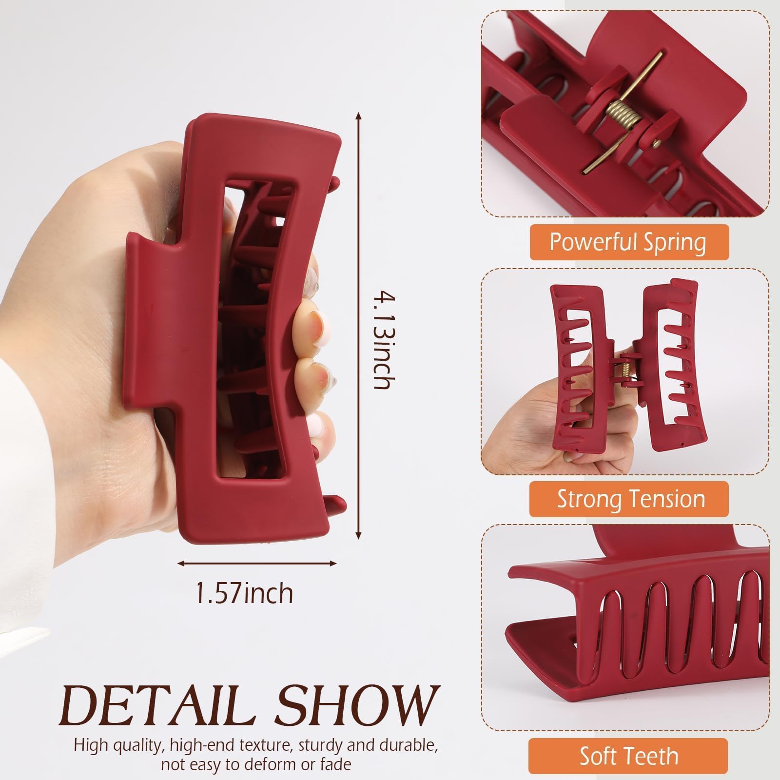 Adornish jumbo cloud soft hair clips held in hand