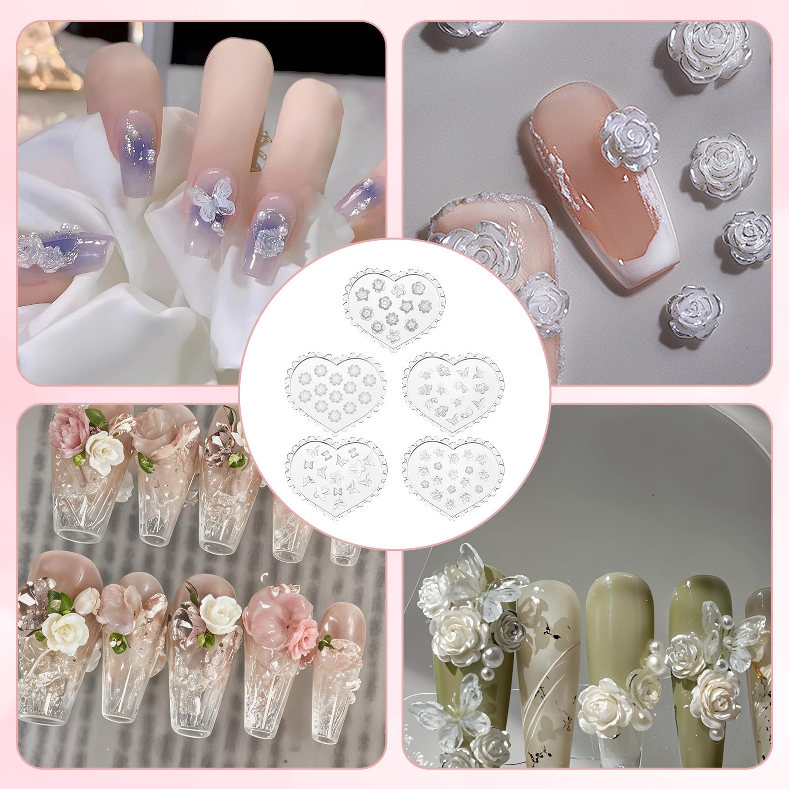 Flexible silicone material of ZenYaChina flower nail art mold