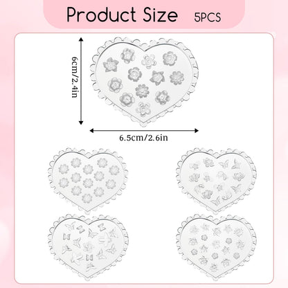 Professional manicure showing 3D floral nail charms