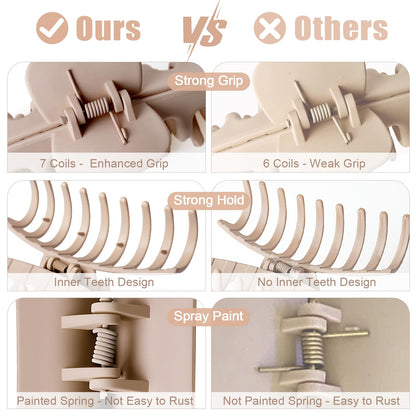 Side profile of Tocess jumbo matte hair claw clip