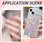 Craspire pink heart and round resin filler pieces
