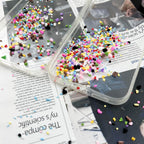Colorful faux sugar granules for slime and crafts