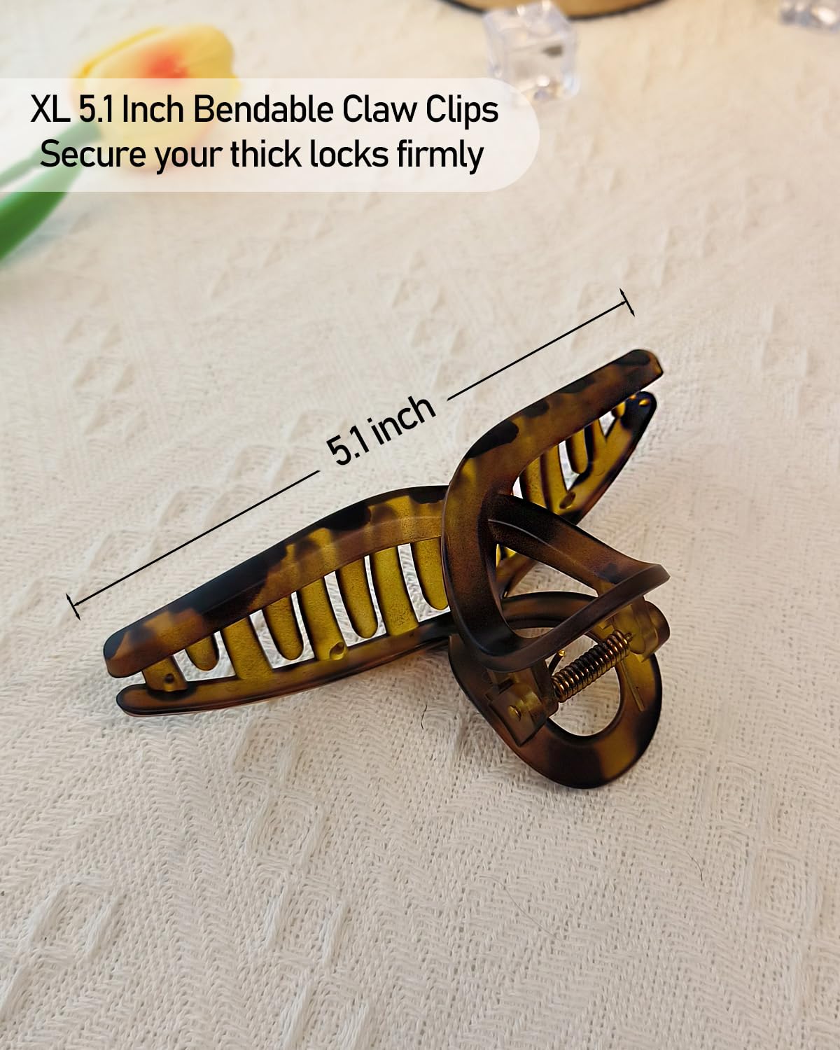Two pack of jumbo matte hair clips for thick hair