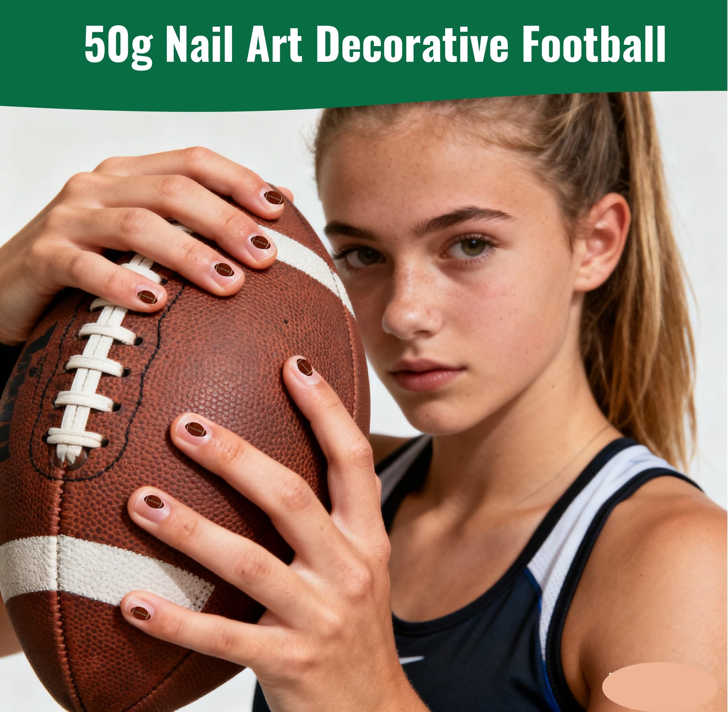 Detailed view of 5mm mini football sports sprinkles