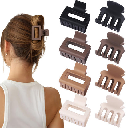 USDNICE matte rectangle claw clips for thin hair