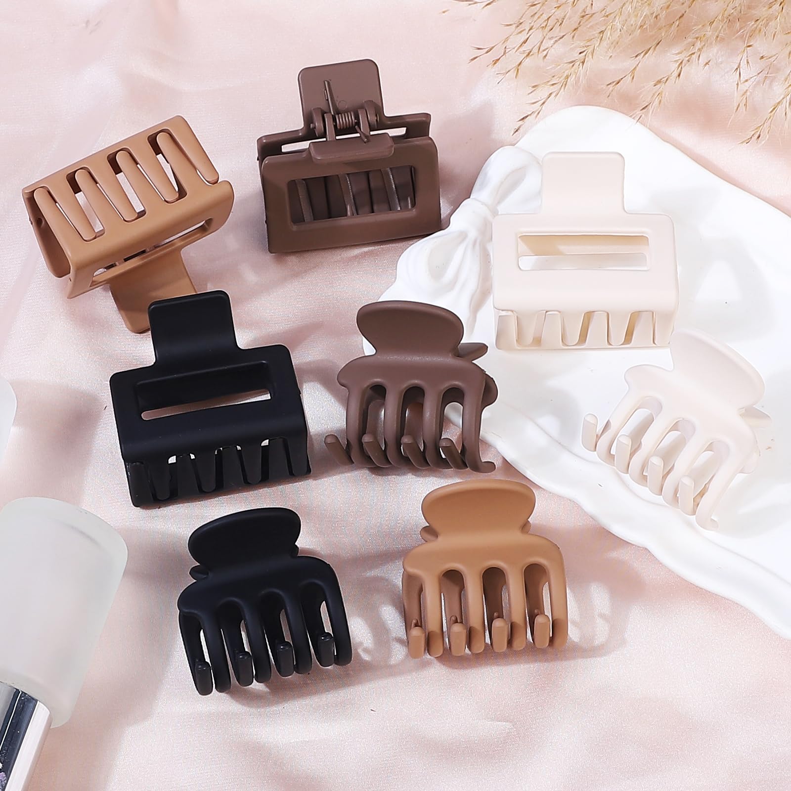 USDNICE square hair accessories matte brown finish