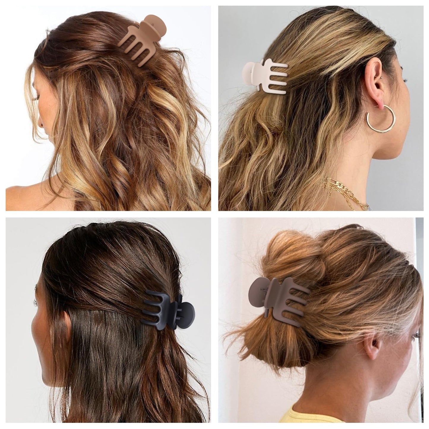 Two styles of USDNICE hair clips side by side