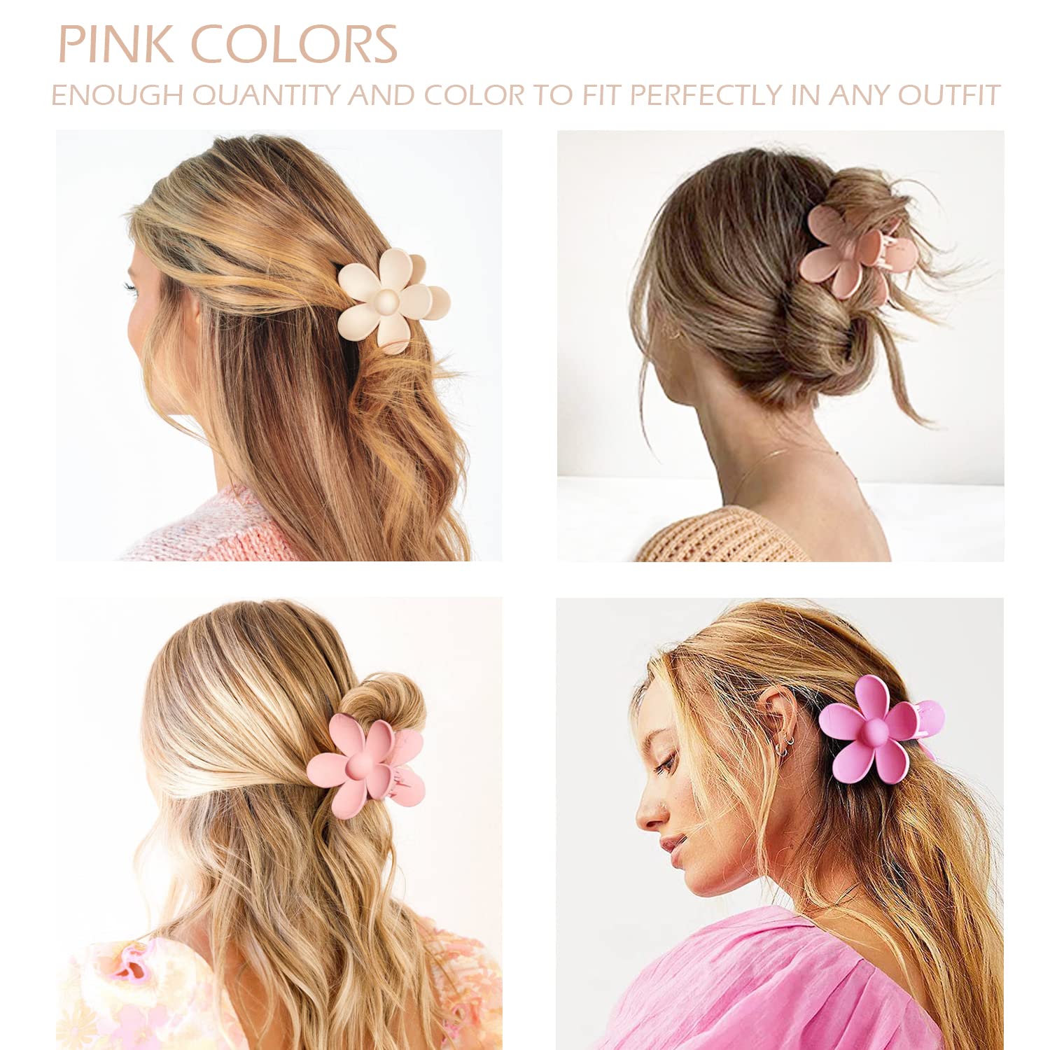 Geometric square and rectangular hair clips for thin hair
