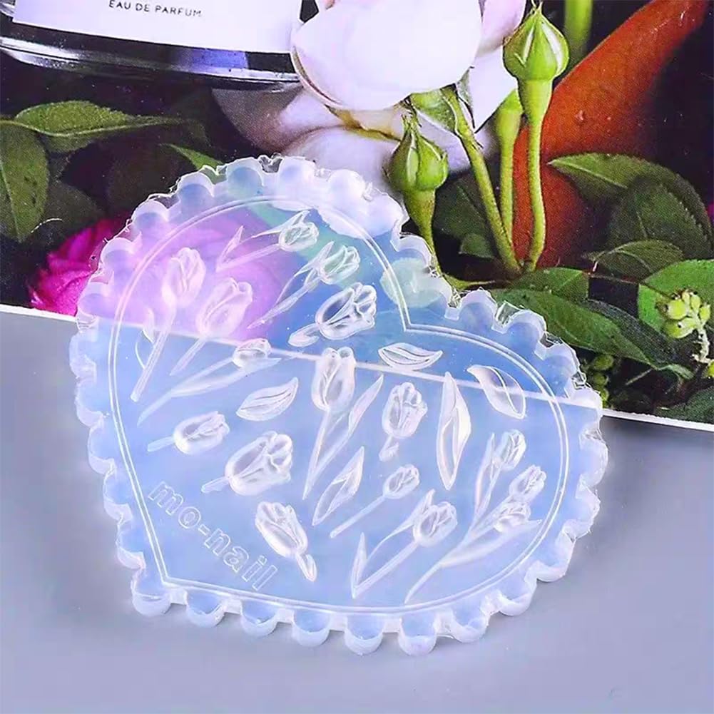 Using sculpting gel with Lifoost floral nail art silicone mold