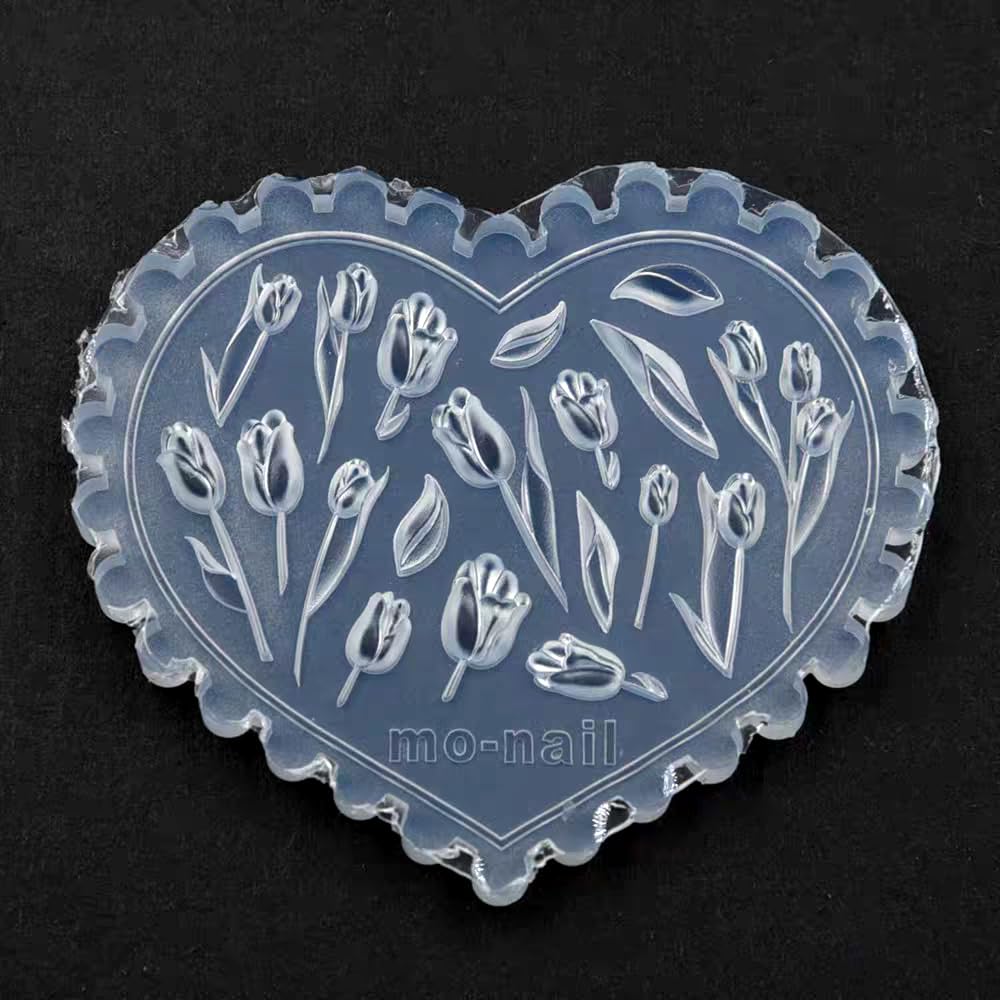 Lifoost silicone mold for DIY resin floral nail accessories