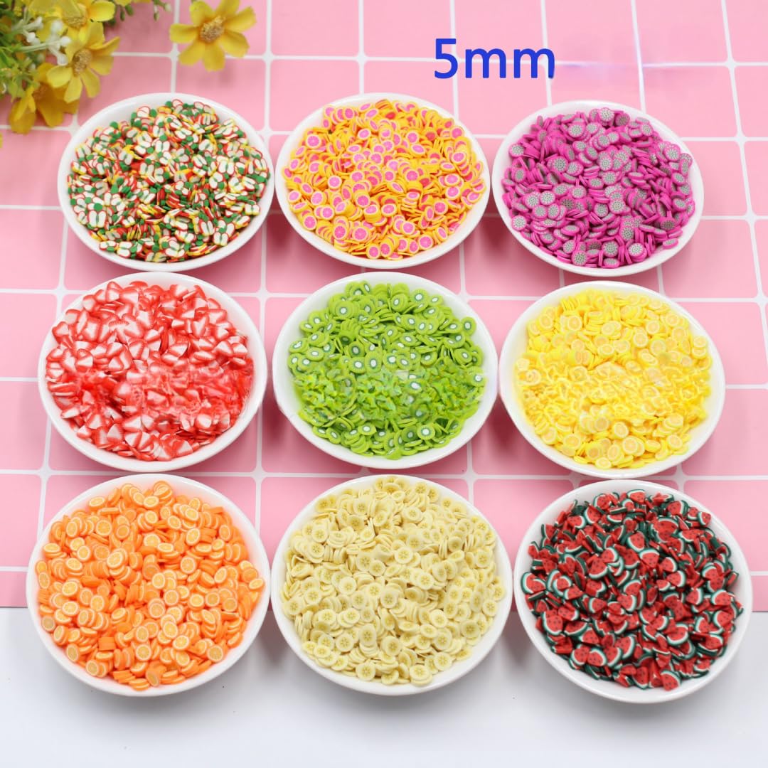 QLP fruit charms mixed into transparent craft resin