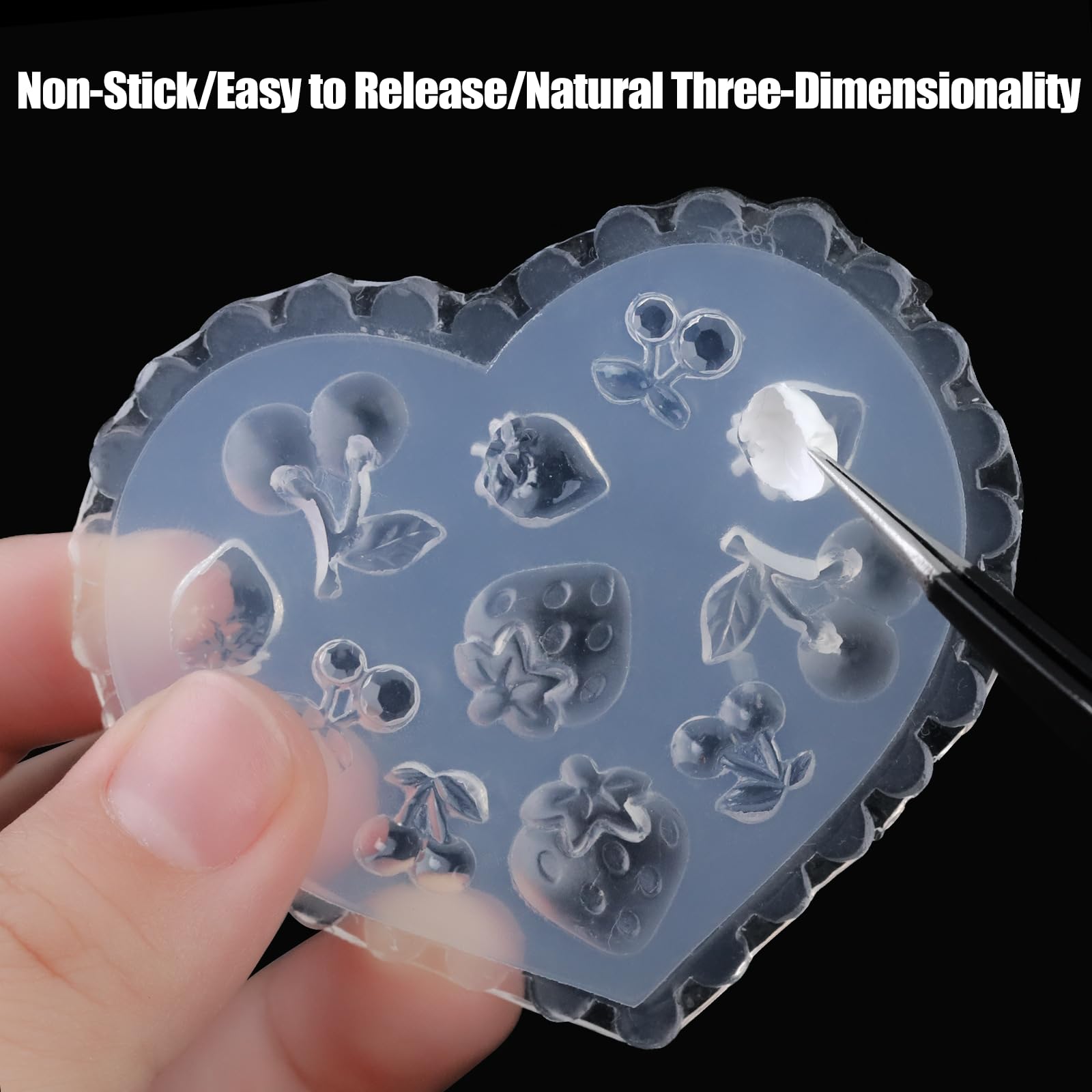 Top view of Yizitu 3D nail design stencil and crafting tools.