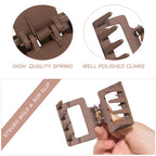 Cobinaan matte finish hair claw clips packaged as a 6 count set