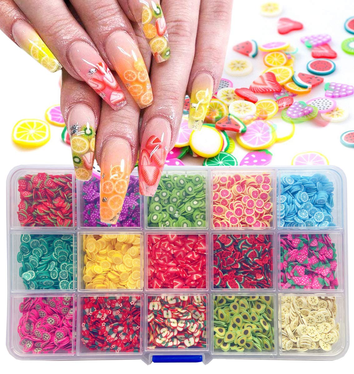 Complete packaging of Ehope 9000 pieces fruit nail art set