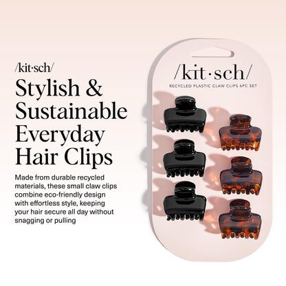 Kitsch recycled plastic claw clips for secure hair styling