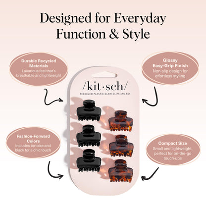 Kitsch hair clips demonstrating firm grip on hair layers