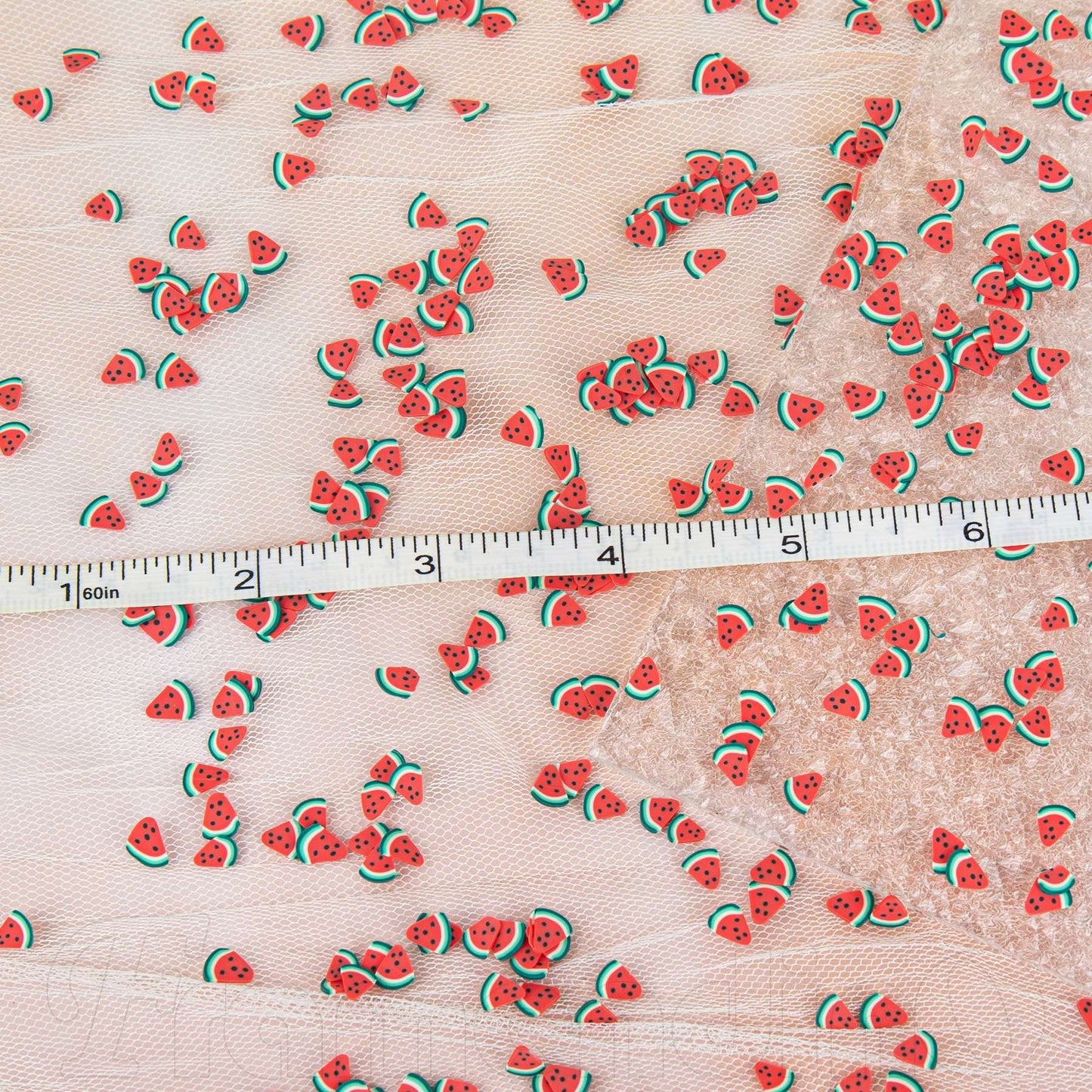 Framendino fruit polymer clay slices for DIY slime decoration close up