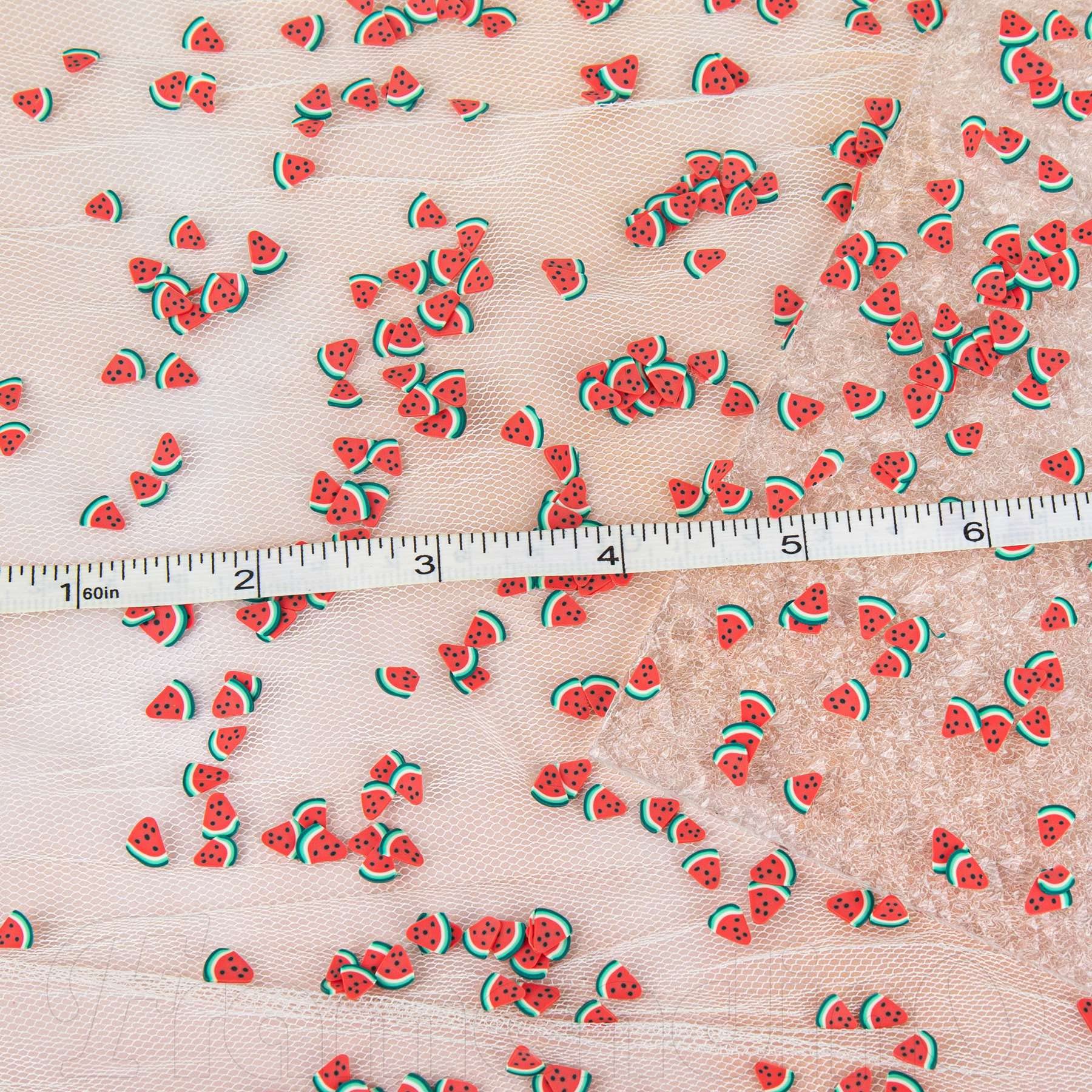 Framendino fruit polymer clay slices for DIY slime decoration close up