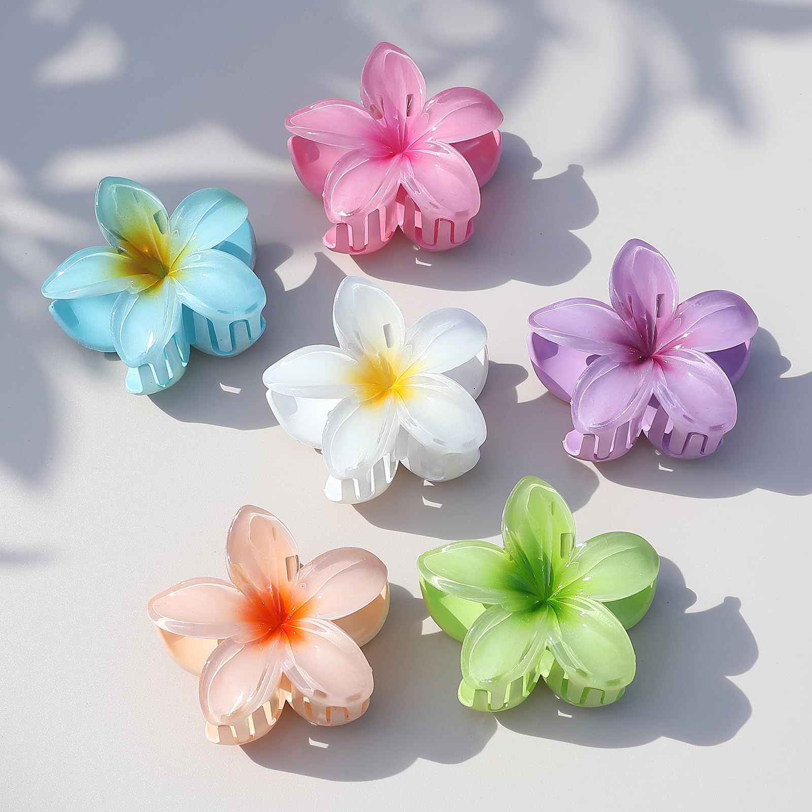 Close up view of Sisiaipu floral hair accessory claw clip
