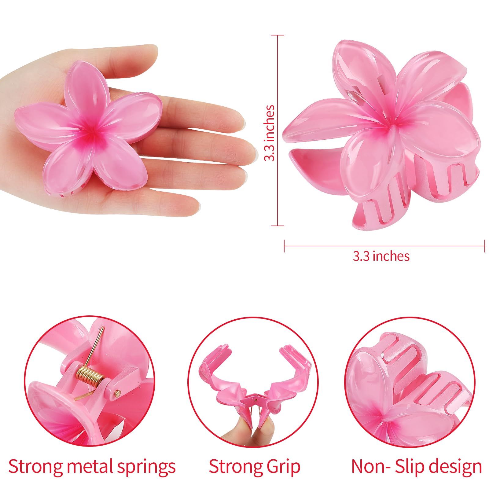 Six pack of vibrant Sisiaipu hair claw clips for thick hair
