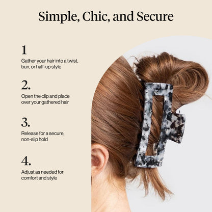 Kitsch branded hair claw clip with Kitty faces