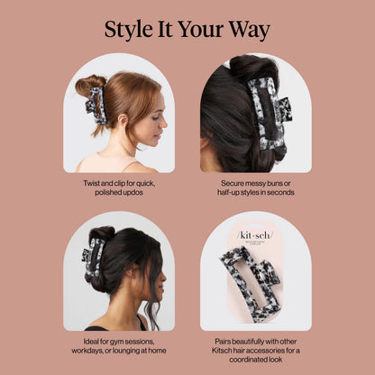 Durable jumbo claw clip for thin and thick hair