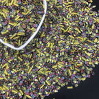 Resin art crafts decorated with school theme clay sprinkles