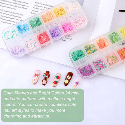 Close up of Hariendny polymer clay candy and flower charms