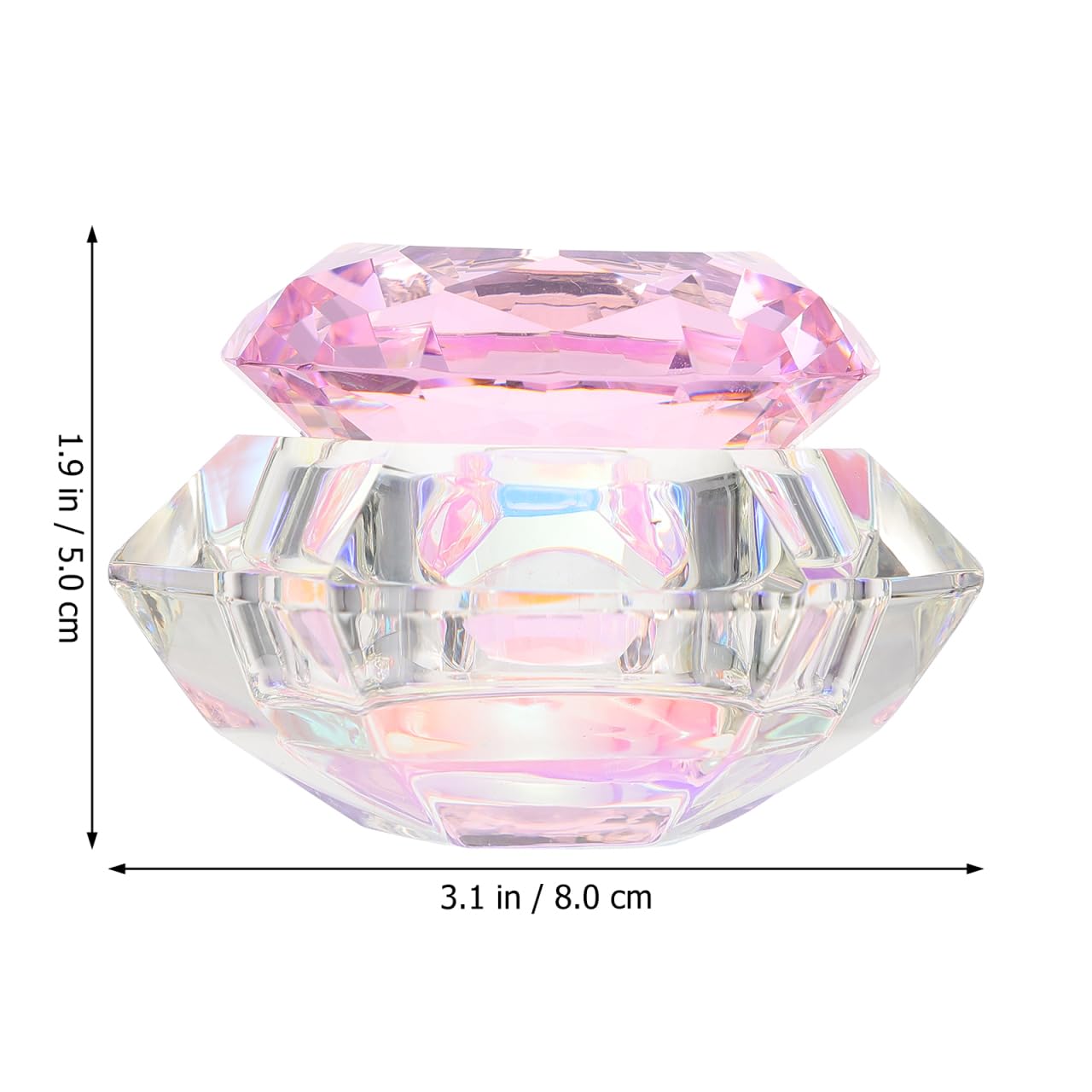 Vicasky faceted diamond nail cup for acrylic powder mixing