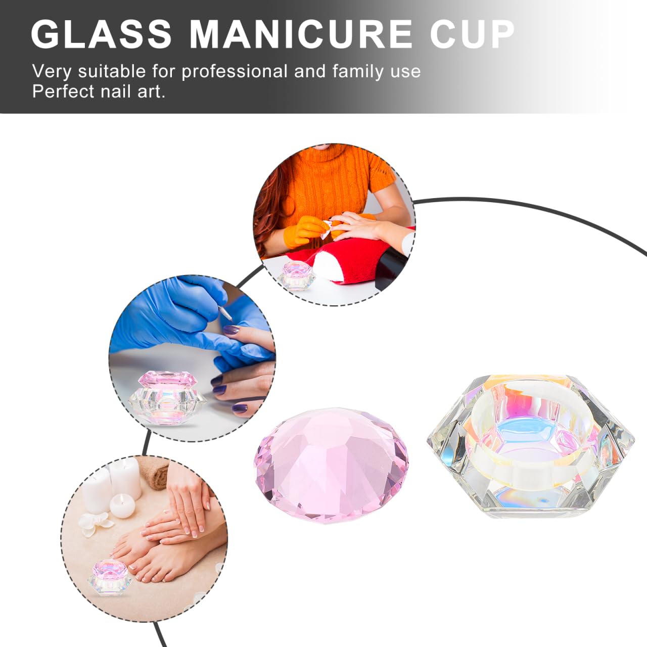 Vicasky manicure tool cup for liquid and powder storage