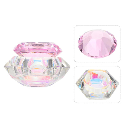 Detailed close up of Vicasky crystal glass nail dish