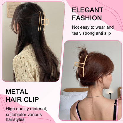 Durable gold alloy hair clips on a white background