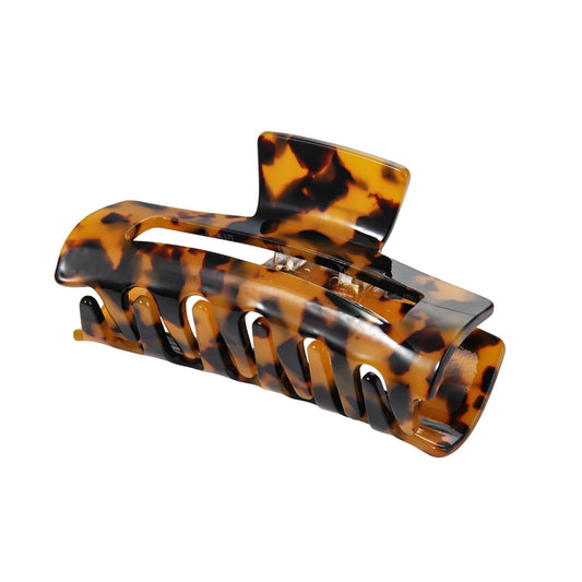 Four assorted color acetate hair banana barrettes