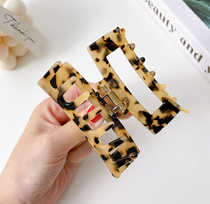 Close up of acetate fiber durable hair claw clips