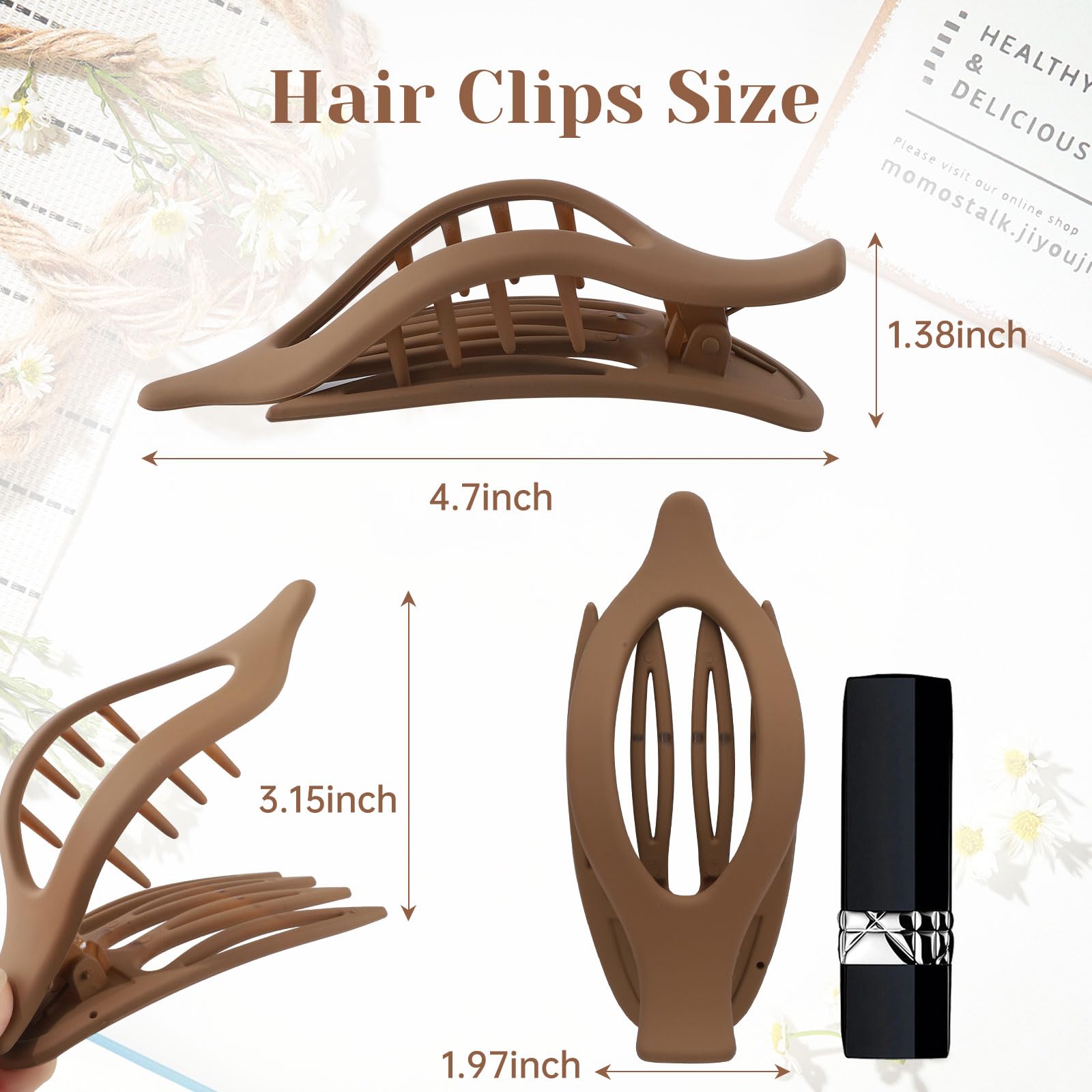 Six piece pack of French concord hair accessories
